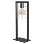 LAMPADA DA TAVOLO JUBILY 1 X E27 METALLO NERO PARALUME RETICOLATO GRIGIO 22 x 14.5 H53.5