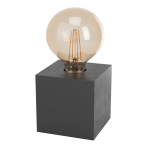 LAMPADA DA TAVOLO PRESTWICK 2 1 X E27 STRUTTURA IN LEGNO NERO H 95 x L 95