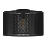 PLAFONIERA MANBY 1 X E27 STRUTTURA IN METALLO RETICOLATO NERO Ø 450 H 280