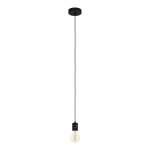 SOSPENSIONE YORTH 1 X E27 PARALUME METALLO NERO E DETTAGLI BRONZO Ø 50 H 1500