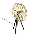 LAMPADA DA TAVOLO CASTANUELO 1 X E27 STRUTTURA METALLO NERO E ORO H 575 x L 370