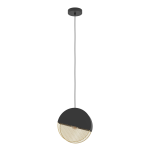 SOSPENSIONE MUMBLES 1 X E27 STRUTTURA METALLO NERO E ORO H 1100 x L 285