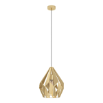 SOSPENSIONE CARLTON 1 X E27 STRUTTURA METALLO ORO Ø 310 H 1100