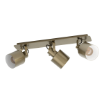 PLAFONIERA SOUTHERY 3 X E27 STRUTTURA METALLO BRONZO H 210 x L 700