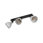 PLAFONIERA MATLOCK 3 X E27 STRUTTURA METALLO GRIGIO E NERO H 225 x L 740