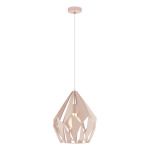 SOSPENSIONE CARLTON-P 1 X E27 STRUTTURA METALLO ALBICOCCA PASTELLO Ø31 H150