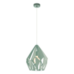 SOSPENSIONE CARLTON-P 1 X E27 STRUTTURA METALLO VERDE CHIARO PASTELLO Ø31 H150