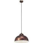 SOSPENSIONE TRURO 2 1 X E27 STRUTTURA E PARALUME METALLO RAME 1 X E27  Ø37 H110