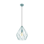 SOSPENSIONE CARLTON 1 X E27 PARALUME METALLO RETICOLATO OTTONE PINO Ø31 H110
