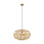 SOSPENSIONE AMSFIELD 1 X E27 PARALUME LEGNO RETICOLATO Ø38 H110