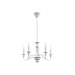 SOSPENSIONE CAPOSILE 5 X E14 STRUTTURA METALLO BIANCO Ø54.5 H110