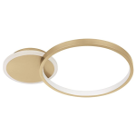 PLAFONIERA GAFARES LED 15W 3000K - 6500K CAMBIO COLORE CON TELECOMANDO STRUTTURA METALLO ORO 40.5 x 29 H5.5