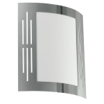 APPLIQUE CITY 1 X E27 DA ESTERNO STRUTTURA ACCIAIO INOX DIFFUSORE POLICARBONATO IP44 23.5 x 9 H26