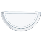 APPLIQUE PLANET 1 1 X E27 METALLO CROMATO E VETRO LACCATO BIANCO 29 x 8.5 H14.5