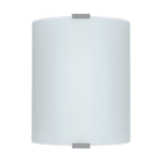 APPLIQUE GRAFIK 1 X E27 STRUTTURA METALLO ARGENTO DIFFUSORE VETRO SATINATO BIANCO 18 x 8.5 H21