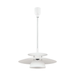 SOSPENSIONE BRENDA 1 X E27 STRUTTURA METALLO BIANCO POLICARBONATO Ø43 H130