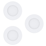 PANNELLO DA INCASSO TRIS 3 X FUEVA-Z LED 3 X 2,8W CAMBIO COLORE 2700K - 6500K CON TELECOMANDO E APP STRUTTURA POLICARBONATO BIANCO Ø8.5 H2.6 Foro Ø7.5