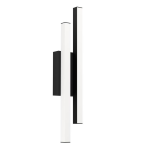 APPLIQUE SERRICELLA LED 2 X 4,5W 3000K STRUTTURA METALLO ZINCATO NERO POLICARBONATO BIANCO DA ESTERNO IP55 10 x 6 H49.5