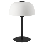 LAMPADA DA TAVOLO SOLO 2 1 X E27 STRUTTURA METALLO NERO DIFFUSORE VETRO CORROSO BIANCO Ø26 H41.5 Ø26 H41.5