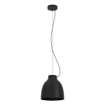 SOSPENSIONE CAMASCA 1 X E27 STRUTTURA METALLO NERO Ø28 H110