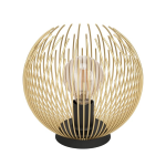 LAMPADA DA TAVOLO VENEZUELA 1 X E27 STRUTTURA METALLO NERO PARALUME ORO Ø23.5 H22.5