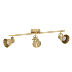 PLAFONIERA SERAS 3 X GU10 3 X 5W STRUTTURA METALLO OTTONE SPAZZOLATO 59.5 x 6.5