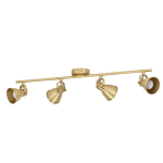 PLAFONIERA SERAS 4 X GU10 3 X 5W STRUTTURA METALLO OTTONE SPAZZOLATO 77 x 6.5