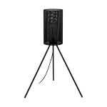 PIANTANA DA ESTERNO LADUNARA 1 X E27 STRUTTURA METALLO NERO PARALUME RETICOLATO NERO IP44 Ø25 H117