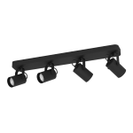 PLAFONIERA SPOT SOREGO 1 X GU10 1 X 3W 3000K STRUTTURA METALLO NERO 58 x 10 H12