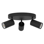 PLAFONIERA TELIMBELA-Z 3 X GU10 3 X 4,9W 2700K-6500K CAMBIO COLORE APP E TELECOMANDO STRUTTURA METALLO NERO Ø25 H9.7