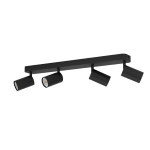 PLAFONIERA TELIMBELA-Z 4 X GU10 4 X 4,9W 2700K-6500K CAMBIO COLORE APP E TELECOMANDO STRUTTURA METALLO NERO 58 x 8 H9.7