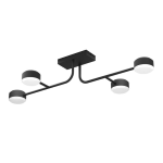 PLAFONIERA CLAVELLINA LED 4 X 6,8W 3200 LUMEN 3000K STRUTTURA METALLO NERO 89 x 46.5 H18.5