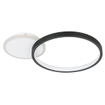 PLAFONIERA GAFARES LED 15W 3000K - 6500K CAMBIO COLORE CON TELECOMANDO STRUTTURA METALLO NERO E BIANCO 40.5 x 29 H5.5