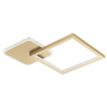 PLAFONIERA GAFARES LED 15W 3000K - 6500K CAMBIO COLORE CON TELECOMANDO STRUTTURA METALLO ORO 33 x 33 H5