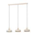 SOSPENSIONE VALDIOLA 1 X E27 STRUTTURA METALLO SABBIA E OTTONE 93 x 23 H110