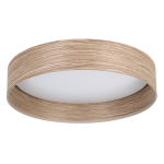 PLAFONIERA LUPPINERIA LED 24W 3000K STRUTTURA LEGNO MARRONE DIFFUSORE POLICARBONATO Ø38 H8