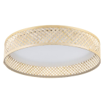 PLAFONIERA LUPPINERIA LED 24W 3000K STRUTTURA LEGNO RETICOLATO DIFFUSORE POLICARBONATO Ø38 H8