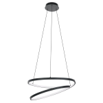 SOSPENSIONE RUOTALE LED 37W 3000K 4800 LUMEN STRUTTURA METALLO NERO Ø55 H150