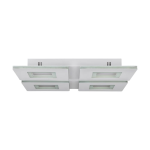 PLAFONIERA PADROGIANO-Z LED 26,2W 2700K - 6500K RGB + TW CAMBIO COLORE CON APP O TELECOMANDO STRUTTURA METALLO BIANCO DIFFUSORE POLICARBONATO 45 x 45 H5