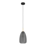 SOSPENSIONE ALOBRASE 1 X E27 STRUTTURA METALLO DIFFUSORE VETRO SATINATO Ø20 H110