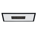 PLAFONIERA MARMORATA LED 17W + 9W 3000K 2400 + 1100 LUMEN STRUTTURA METALLO NERO POLICARBONATO BIANCO S04 59.5 x 29.5