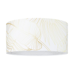 PLAFONIERA BUCAMARANGA 1 X E27 DIFFUSORE IN TESSUTO BIANCO CON DECORI ORO Ø47.5 H24