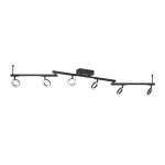 PLAFONIERA CARDILLIO 1 LED 29W STRUTTURA METALLO NERO REGOLABILE 158.5 x 8.5 H20