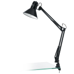 LAMPADA DA TAVOLO FIRMA 1 X E27 STUDIO UFFICIO STRUTTURA METALLO BIANCO LUCIDO