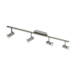 PLAFONIERA ROTTELO 4 X GU10 LED 4 X 5W INCLUSA STRUTTURA METALLO SATINATO 78 x 7