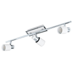 PLAFONIERA DAVIDA 3 X GU10 LED 3 X 5W INCLUSA STRUTTURA METALLO BIANCO E CROMATO 58 x 7