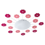 PLAFONIERA VIKI 1 1 X E27 STRUTTURA METALLO ROSA DIFFUSORE VETRO SATINATO Ø61.5 x 8