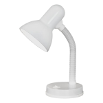 LAMPADA DA TAVOLO BASIC 1 X E27 STRUTTURA METALLO BIANCO CON INTERRUTTORE H30