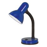 LAMPADA DA TAVOLO BASIC 1 X E27 STRUTTURA METALLO BLU CON INTERRUTTORE H30