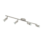 PLAFONIERA BUZZ 4 X GU10 LED 4 X 3W 3000K INCLUSA STRUTTURA NICKEL SATINATO 68.5 x 6.5